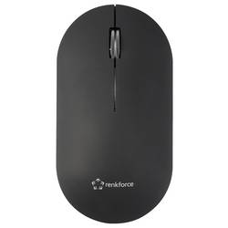 Renkforce RF-WM-200-1 optická myš, přenos bezdrátový, Bluetooth®, 3 tlačítko, 4000 dpi, černá