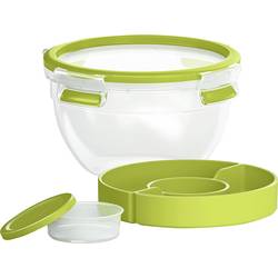 Emsa Clip & Go Svačinový box 1 l plast S víkem, vhodné do myčky transparentní, zelená 518097