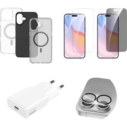 4Smarts 7in1 Value Set zadní kryt na mobil Apple iPhone 16 transparentní indukční nabíjení 541189
