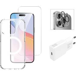 4Smarts 3in1 Premium Starter Set zadní kryt na mobil Apple iPhone 16 Pro Max transparentní indukční nabíjení 541178