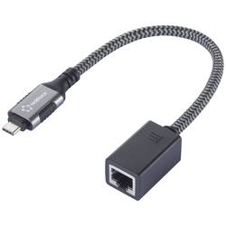 Renkforce USB-C® to Gigabit Ethernet Mini Adapter Black color síťový adaptér USB 3.2 (Gen 1x1)
