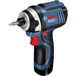 Bosch Professional GDR 10,8-LI , 06019A6977 aku rázový utahovák, 105 Nm, 10.8 V, 2 Ah, Li-Ion, vč. 2x aku, kufřík