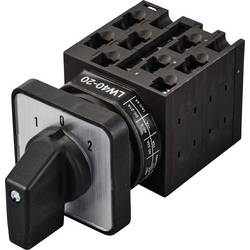 TRU COMPONENTS TC-LW40-20 D404/4A48I silový vypínač 20 A 690 V 2 x 45 ° černá, šedá 1 ks