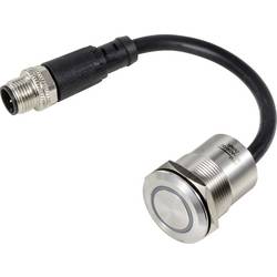 TRU COMPONENTS TC-PS223P10YSSG12T M12 MALE CONNECTOR, TC-12835308 piezo tlačítko, 22 mm, 24 V, 0.2 A, 1 ks