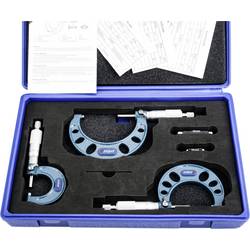Dasqua 4111-8206 sada třmenových mikrometrů s kontrolním měřítkem 0 - 75 mm DIN 863