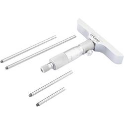 Dasqua 4611-8110 Hloubkový mikrometr s kontrolním měřítkem 0 - 50 mm DIN 863