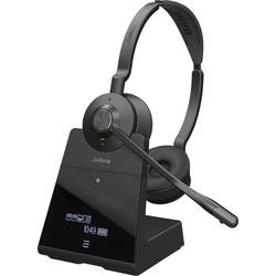 Jabra Engage 75 SE Stereo Sluchátka On Ear Bluetooth®, DECT, kabelová stereo černá Potlačení hluku Vypnutí zvuku mikrofonu, NFC