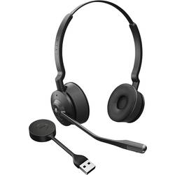 Jabra Engage 55 SE Stereo Link400a MS Sluchátka On Ear DECT, kabelová stereo černá Potlačení hluku Vypnutí zvuku mikrofonu