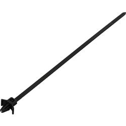 TRU COMPONENTS TC-WM-200-4.8-UVB-B stahovací pásky 200 mm 4.8 mm černá s křídlovým uzávěrem, odolná vůči UV záření, chemická odolnost 100 ks