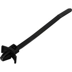 TRU COMPONENTS TC-13030700, TC-WM-100-4.8-UVB-B, stahovací pásky, 4.8 mm, 100 mm, černá, s křídlovým uzávěrem, odolná vůči UV záření, chemická odolnost, 100 ks