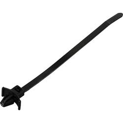 TRU COMPONENTS TC-13030704, TC-WM-130-4.8-UVB-B, stahovací pásky, 4.8 mm, 130 mm, černá, s křídlovým uzávěrem, odolná vůči UV záření, chemická odolnost, 100 ks