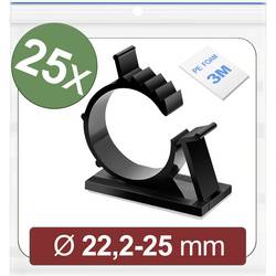 Quadrios 24CA454 úchytka samolepicí 24CA454 Průměr kabelového svazku (rozsah) 22.2 do 25 mm černá 25 ks