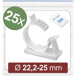 Quadrios 24CA449 úchytka samolepicí 24CA449 Průměr kabelového svazku (rozsah) 22.2 do 25 mm bílá 25 ks