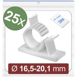 Quadrios 24CA448 úchytka samolepicí 24CA448 Průměr kabelového svazku (rozsah) 16.5 do 20.1 mm bílá 25 ks