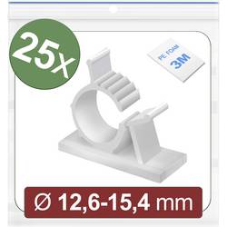 Quadrios 24CA447 úchytka samolepicí 24CA447 Průměr kabelového svazku (rozsah) 12.6 do 15.4 mm bílá 25 ks