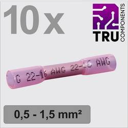 TRU COMPONENTS TC-13448492 krimpovací spojka se smršťovací bužírkou 0.5 mm² 1.5 mm² plná izolace červená 10 ks