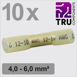 TRU COMPONENTS TC-13448504 krimpovací spojka se smršťovací bužírkou 4 mm² 6 mm² plná izolace žlutá 10 ks