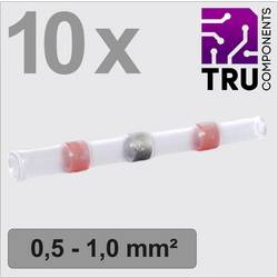 TRU COMPONENTS TC-13448512 krimpovací spojka se smršťovací bužírkou 0.5 mm² 1.0 mm² plná izolace červená 10 ks