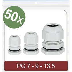 Quadrios 24CA403 kabelová průchodka, 24CA403, od 3.5 mm, do 12 mm, PG7, PG9, PG13.5, 50 ks