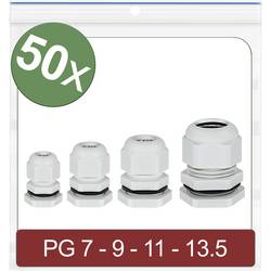 Quadrios 24CA402 kabelová průchodka, 24CA402, od 3.5 mm, do 12 mm, PG7, PG9, PG11, PG13.5, 50 ks
