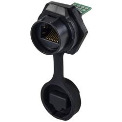 TRU COMPONENTS TC-12770456 Vestavná zásuvka, RJ45 na PCB IP67 s krytem 1 ks