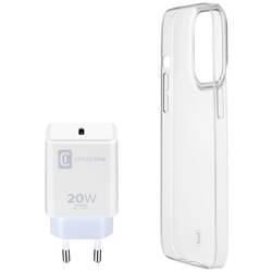 Cellularline Starter Kit Charger+Case nabíječka na telefon USB-C® transparentní, bílá
