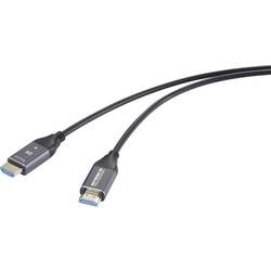 SpeaKa Professional HDMI / optické vlákno kabel Zástrčka HDMI-A, Zástrčka HDMI-A 30 m černá SP-12842668 8K UHD, AOC (aktivní optický kabel) HDMI kabel