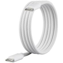 Renkforce USB kabel USB 2.0 USB-C ® zástrčka, USB-C ® zástrčka 1.00 m bílá S magnetickým vinutím, látkový potah RF-6437918