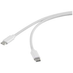Renkforce USB kabel USB 2.0 USB-C ® zástrčka, USB-C ® zástrčka 1.00 m bílá S magnetickým vinutím, látkový potah RF-6437918