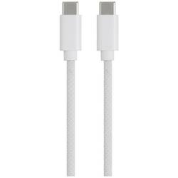 Renkforce USB kabel USB 2.0 USB-C ® zástrčka, USB-C ® zástrčka 1.00 m bílá S magnetickým vinutím, látkový potah RF-6437918