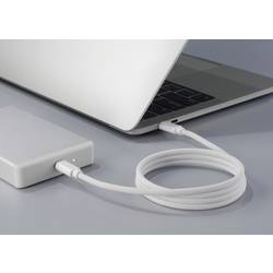Renkforce USB kabel USB 2.0 USB-C ® zástrčka, USB-C ® zástrčka 1.00 m bílá S magnetickým vinutím, látkový potah RF-6437918