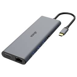 Akasa USB-C® dokovací stanice USB Type-C 14-In-1 Dock Vhodné pro značky (dokovací stanice pro notebook): univerzální integrovaná čtečka karet, napájení USB-C®