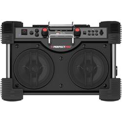 PerfectPro ROCKHART 18V PE-RH4-18V odolné rádio, DAB+, FM, AUX, Bluetooth, DAB+, SD, FM, USB, Funkce powerbanky, voděodolné, prachotěsné, nárazuvzdorné, černá