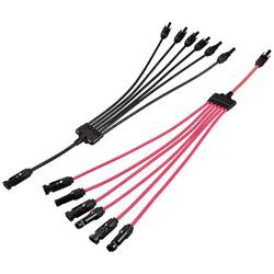 TRU COMPONENTS TC-12195672 1x rozdělovač MC 4 Y solární zástrčka na 6x zásuvka + zásuvka na 6x zástrčku černá, červená Množství: 2 ks
