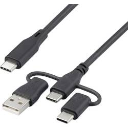 Renkforce Nabíjecí kabel USB USB 2.0 USB-C® 1.50 m černá RF-6615908