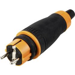 Sygonix SY-6618478 zástrčka TPE, PC 250 V/AC černá, oranžová IP44