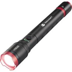 TOOLCRAFT TO-9927687 ruční svítilna nastavitelná, nastavitelná velikost bodu, s režimem stroboskopu, s USB rozhraním Li-Ion akumulátory nebo provoz na baterie