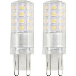 Sygonix SY-6442040 LED Energetická třída (EEK2021) E (A - G) G9 klasická žárovka 4.8 W = 48 W teplá bílá (Ø x d) 18 mm x 59 mm 2 ks