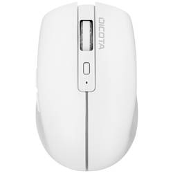 Dicota Notebook drátová myš, Bluetooth®, 5 tlačítko, 800 dpi, 1200 dpi, 1600 dpi, bílá