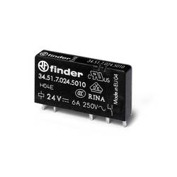 Úzké násuvné relé pro desky plošných spojů, série 34 Finder 34.51.7.005.5010, 5 V/DC, 6 A
