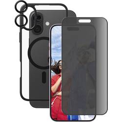 PanzerGlass CARE by ® Panzerglas 3-in-1 Protection zadní kryt na mobil Apple iPhone 16 Plus transparentní, černá indukční nabíjení B1359+P2863+1283
