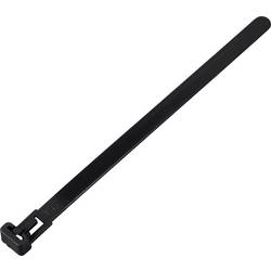 TRU COMPONENTS TC-13340648, TC-RT-150-7.6-B, stahovací pásky, 7.6 mm, 150 mm, černá, rozpojitelná, chemická odolnost, odolná vůči UV záření, 100 ks