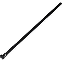 TRU COMPONENTS TC-13340652, TC-RT-250-7.6-B, stahovací pásky, 7.6 mm, 250 mm, černá, rozpojitelná, chemická odolnost, odolná vůči UV záření, 100 ks
