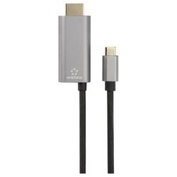 Renkforce USB-C® / HDMI kabelový adaptér USB-C ® zástrčka, Zástrčka HDMI-A, USB-C ® zásuvka 1.50 m černá RF-6409790 4K UHD, s nabíjecí zásuvkou Kabel pro