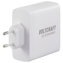 VOLTCRAFT UC-3C1A140W01 USB nabíječka, GaN, 3x USB-C®, 1x USB A , 140 W, USB PD 3.1, bílá