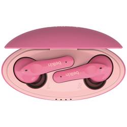 Belkin SoundForm Nano Headset do uší (In Ear) Bluetooth® růžová headset, Nabíjecí pouzdro, odolné vůči potu