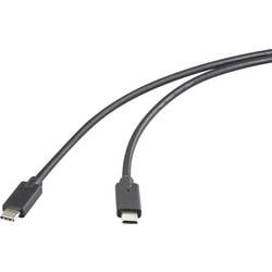 Renkforce Kabel USB-C USB 3.2 Gen2x2 USB-C ® zástrčka, USB-C ® zástrčka 0.50 m černá krytí TPE RF-5501100