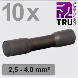 TRU COMPONENTS TC-13448500 krimpovací spojka se smršťovací bužírkou 2.5 mm² 4 mm² plná izolace černá 10 ks