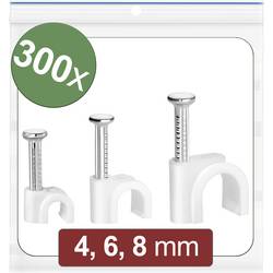 Quadrios 24CA424 hřebíkové příchytky 24CA424 Průměr kabelového svazku (rozsah) 2 do 8 mm bílá 300 ks
