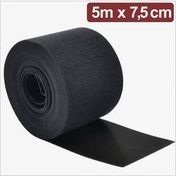 Quadrios 24CA311 pásek se suchým zipem, ke spojování, háčková a flaušová část, (d x š) 5 m x 7.5 cm, černá, 5 m